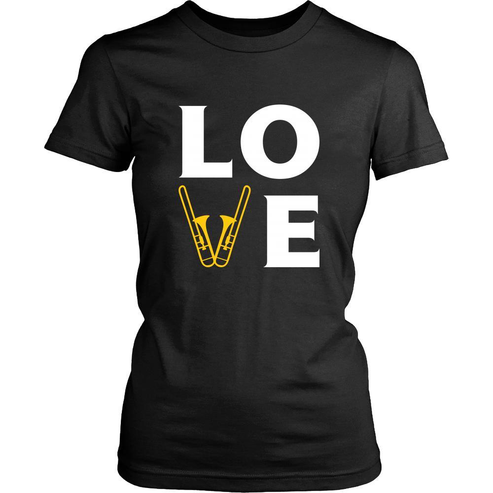 Trombone - LOVE Trombone - Music Instrument Shirt-T-shirt-Teelime | shirts-hoodies-mugs