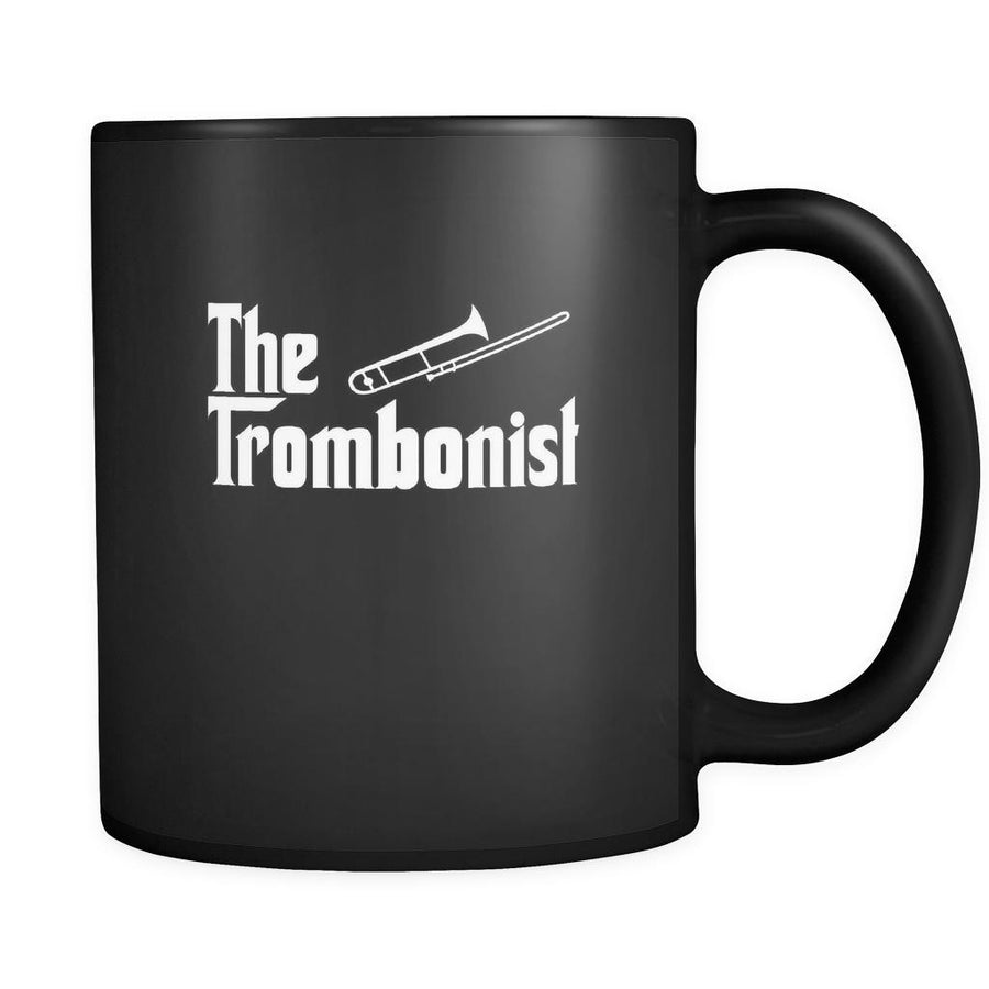 Trombone The Trombonist 11oz Black Mug-Drinkware-Teelime | shirts-hoodies-mugs