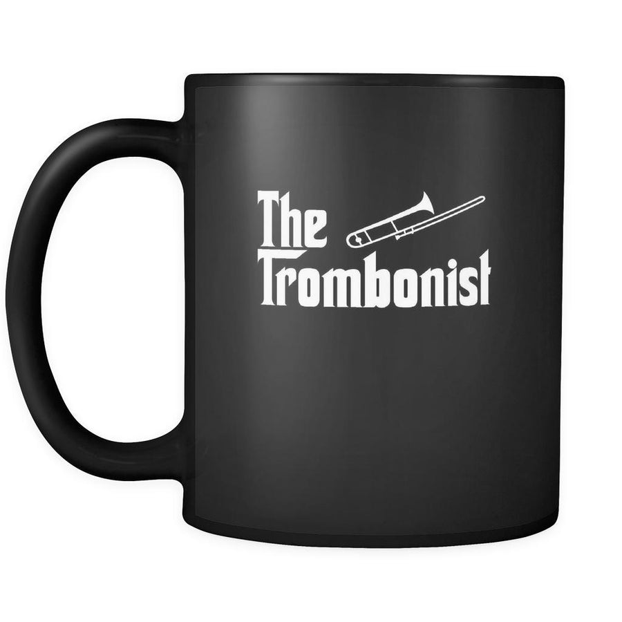 Trombone The Trombonist 11oz Black Mug-Drinkware-Teelime | shirts-hoodies-mugs