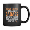 Truck Driver coffee mug - Truck Driver coffee cup (11oz) Black-Drinkware-Teelime | shirts-hoodies-mugs