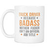 Truck Driver mug - Badass Truck Driver-Drinkware-Teelime | shirts-hoodies-mugs