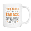 Truck Driver mug - Badass Truck Driver-Drinkware-Teelime | shirts-hoodies-mugs