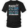 Truck Driver Shirt - Raise your hand if you love Truck Driver, if not raise your standards - Profession Gift-T-shirt-Teelime | shirts-hoodies-mugs