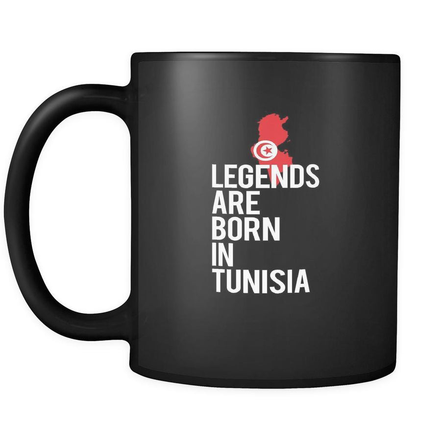 Tunisia Legends are born in Tunisia 11oz Black Mug-Drinkware-Teelime | shirts-hoodies-mugs