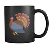 Turkey Animal Illustration 11oz Black Mug-Drinkware-Teelime | shirts-hoodies-mugs