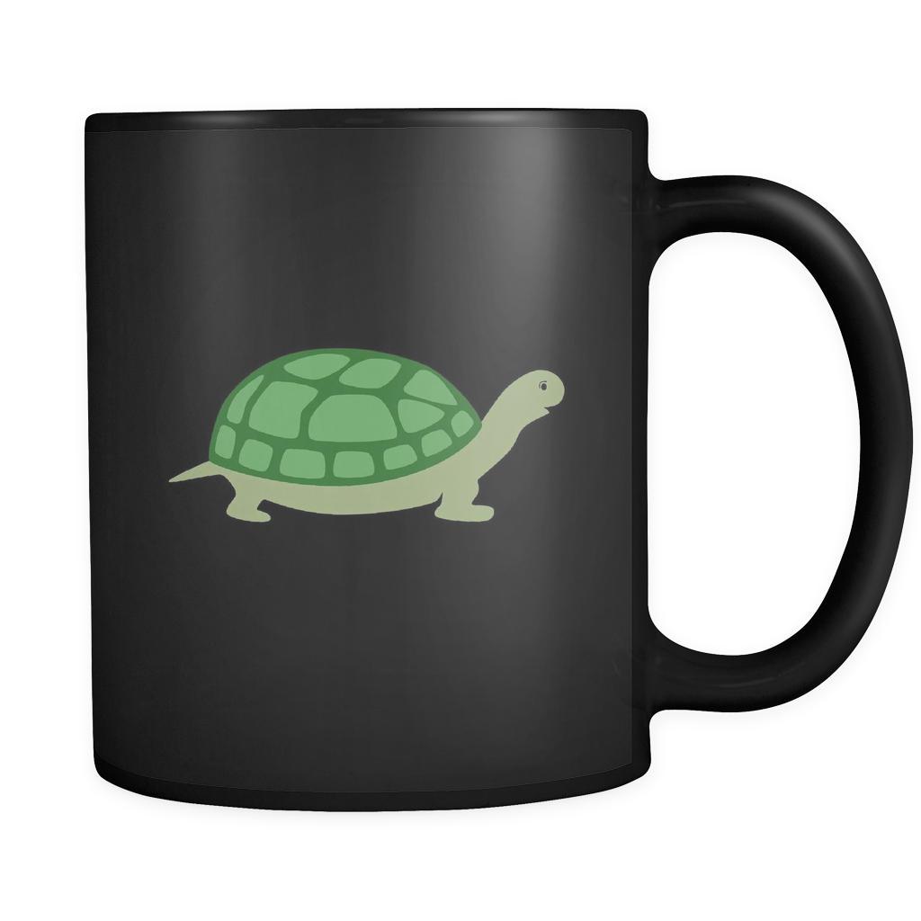 Turtle Animal Illustration 11oz Black Mug-Drinkware-Teelime | shirts-hoodies-mugs