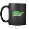 Turtle Animal Illustration 11oz Black Mug-Drinkware-Teelime | shirts-hoodies-mugs