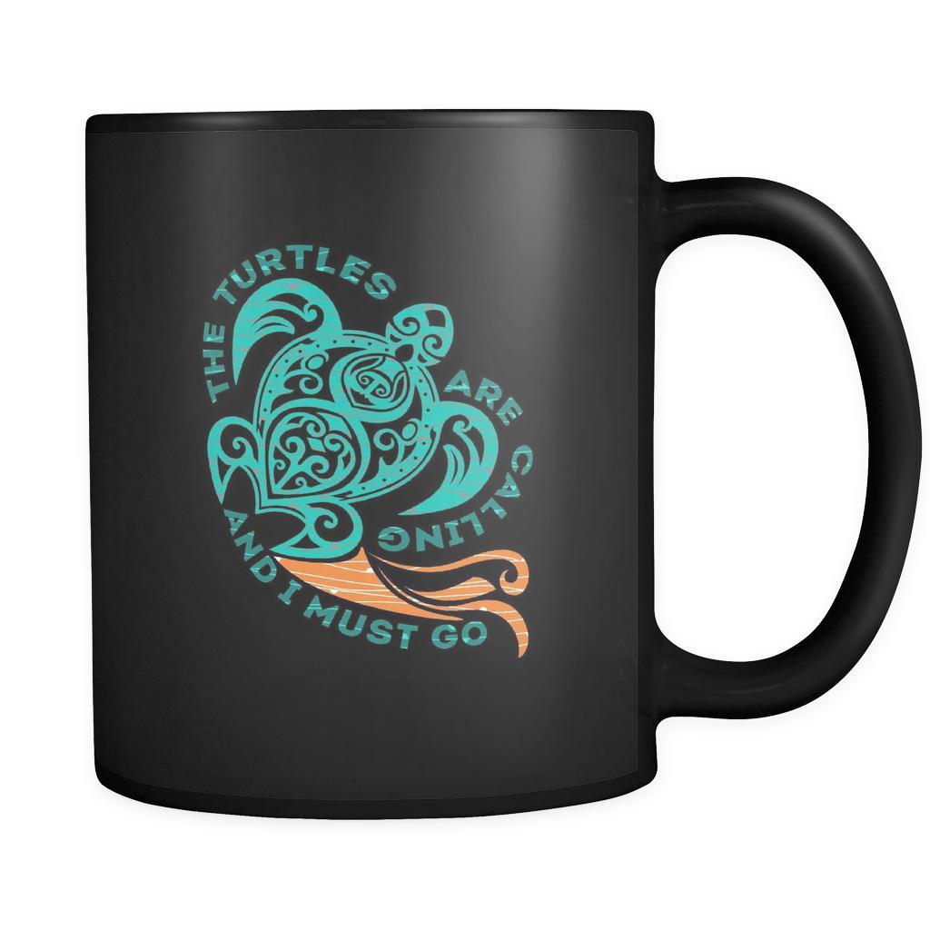 Turtle lover The turtles are calling and I must go 11oz Black Mug-Drinkware-Teelime | shirts-hoodies-mugs