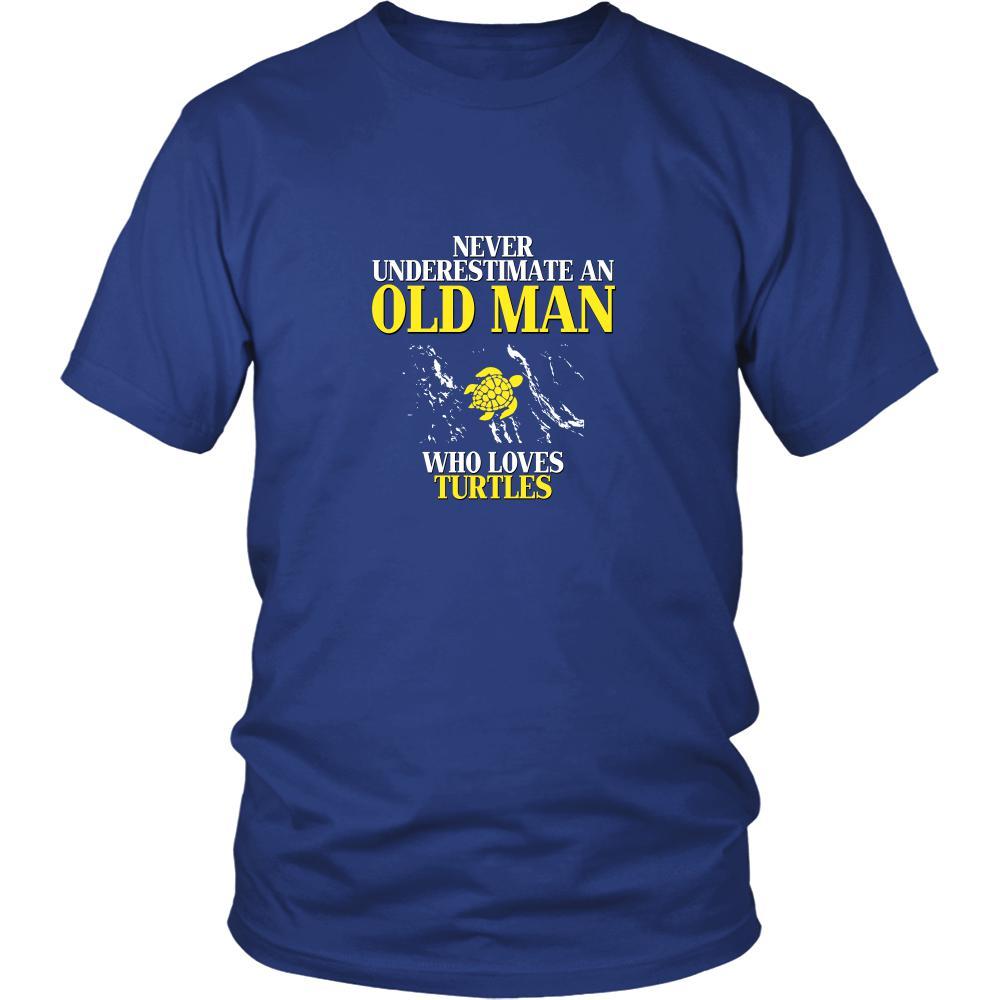 Turtle Shirt - Never underestimate an old man who loves turtles Grandfather Pets Gift-T-shirt-Teelime | shirts-hoodies-mugs
