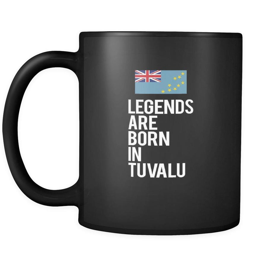 Tuvalu Legends are born in Tuvalu 11oz Black Mug-Drinkware-Teelime | shirts-hoodies-mugs