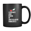 United Arab Emirates Legends are born in United Arab Emirates 11oz Black Mug-Drinkware-Teelime | shirts-hoodies-mugs
