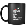 United Arab Emirates Legends are born in United Arab Emirates 11oz Black Mug-Drinkware-Teelime | shirts-hoodies-mugs