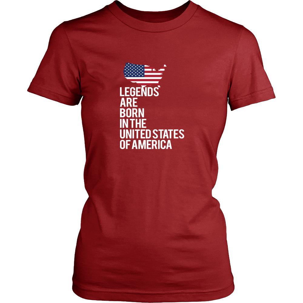 United States of America Shirt - Legends are born in United States of America - National Heritage Gift-T-shirt-Teelime | shirts-hoodies-mugs