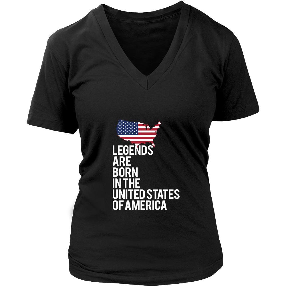 United States of America Shirt - Legends are born in United States of America - National Heritage Gift-T-shirt-Teelime | shirts-hoodies-mugs
