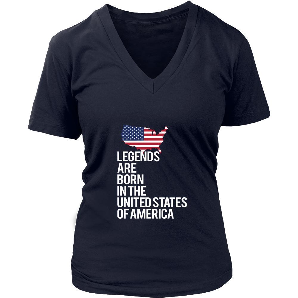 United States of America Shirt - Legends are born in United States of America - National Heritage Gift-T-shirt-Teelime | shirts-hoodies-mugs