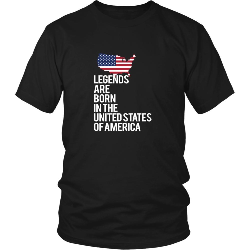 United States of America Shirt - Legends are born in United States of America - National Heritage Gift-T-shirt-Teelime | shirts-hoodies-mugs