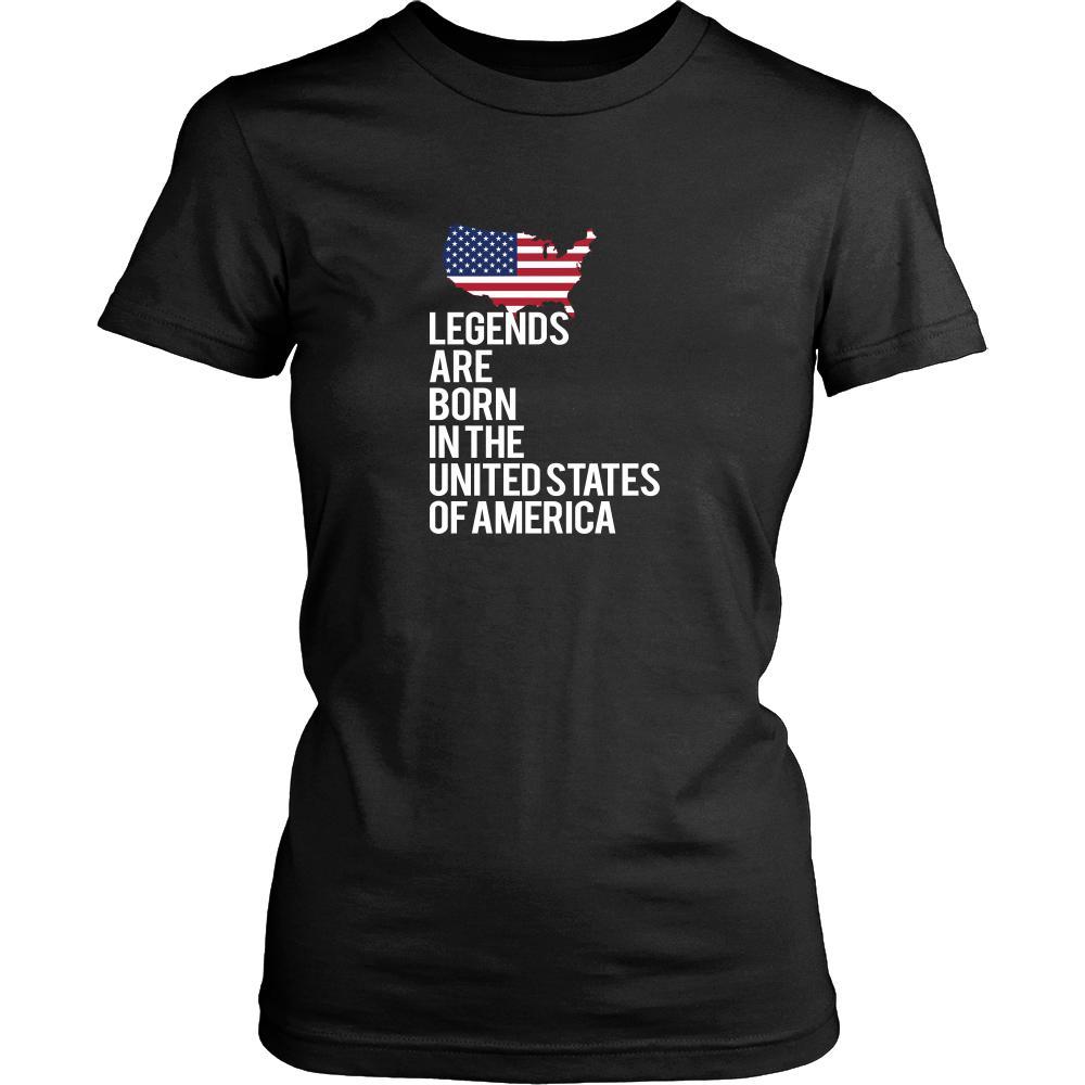 United States of America Shirt - Legends are born in United States of America - National Heritage Gift-T-shirt-Teelime | shirts-hoodies-mugs