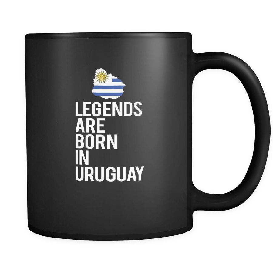Uruguay Legends are born in Uruguay 11oz Black Mug-Drinkware-Teelime | shirts-hoodies-mugs
