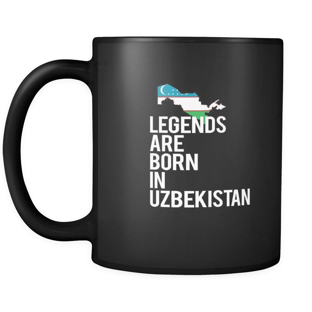Uzbekistan Legends are born in Uzbekistan 11oz Black Mug-Drinkware-Teelime | shirts-hoodies-mugs