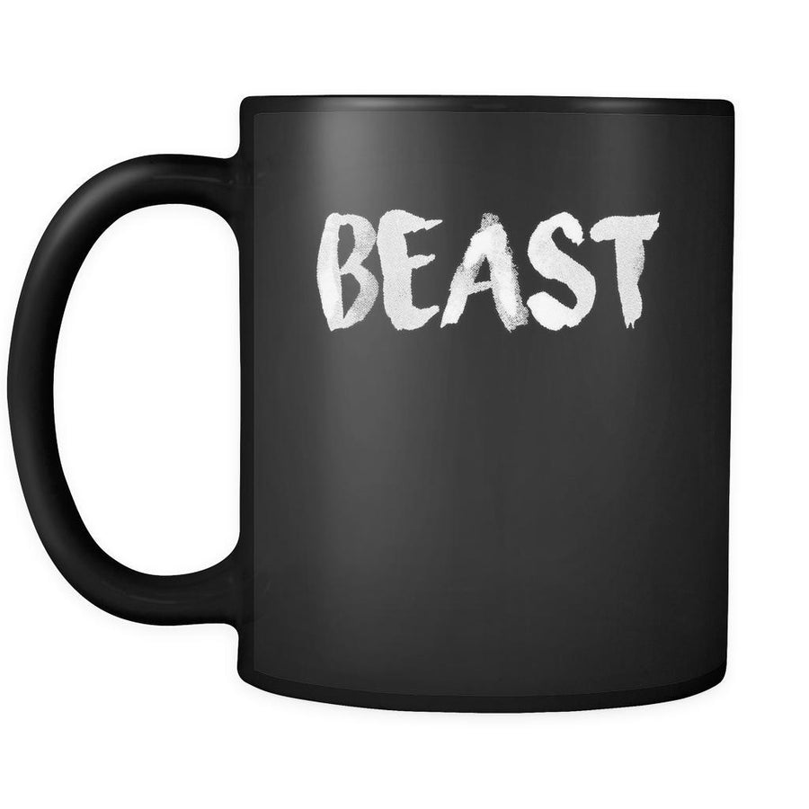 Valentine's Day Mug - Beast -Romantic Anniversary Gifts 11oz Black Coffee/Tea Cup-Drinkware-Teelime | shirts-hoodies-mugs