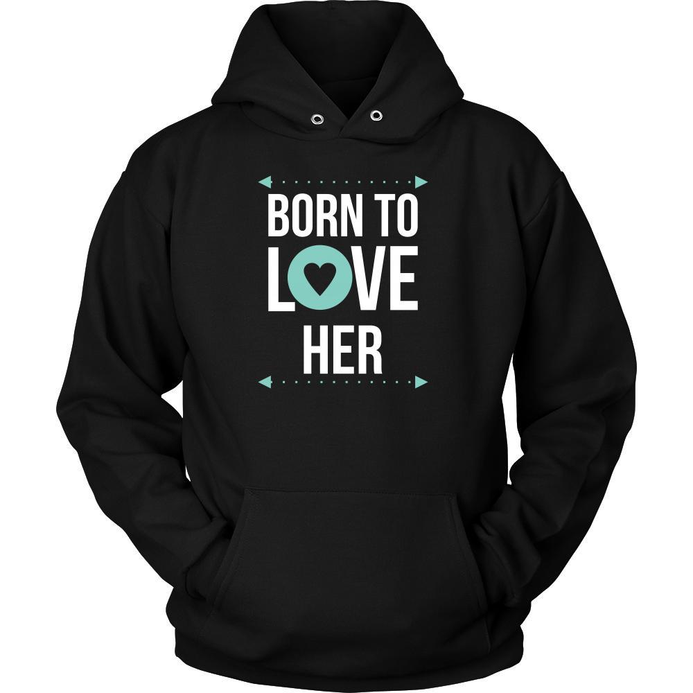 Valentine's Day T Shirt - Born to love her-T-shirt-Teelime | shirts-hoodies-mugs