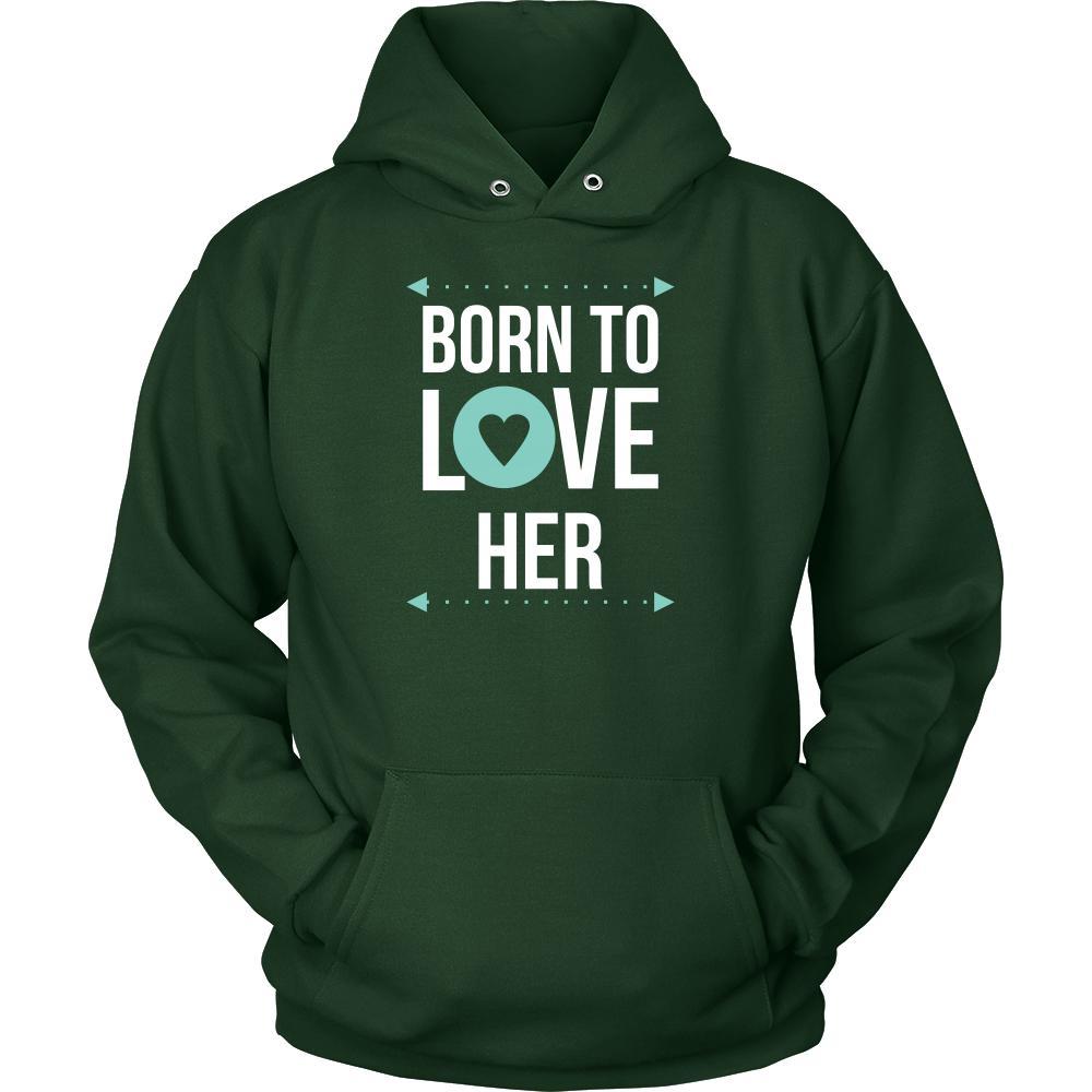 Valentine's Day T Shirt - Born to love her-T-shirt-Teelime | shirts-hoodies-mugs