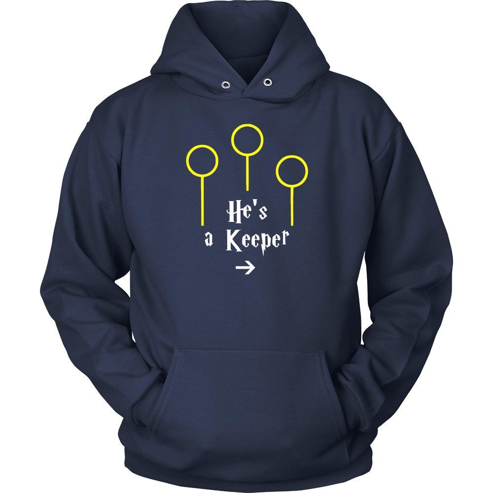 Valentine's Day T Shirt - He's a Keeper-T-shirt-Teelime | shirts-hoodies-mugs