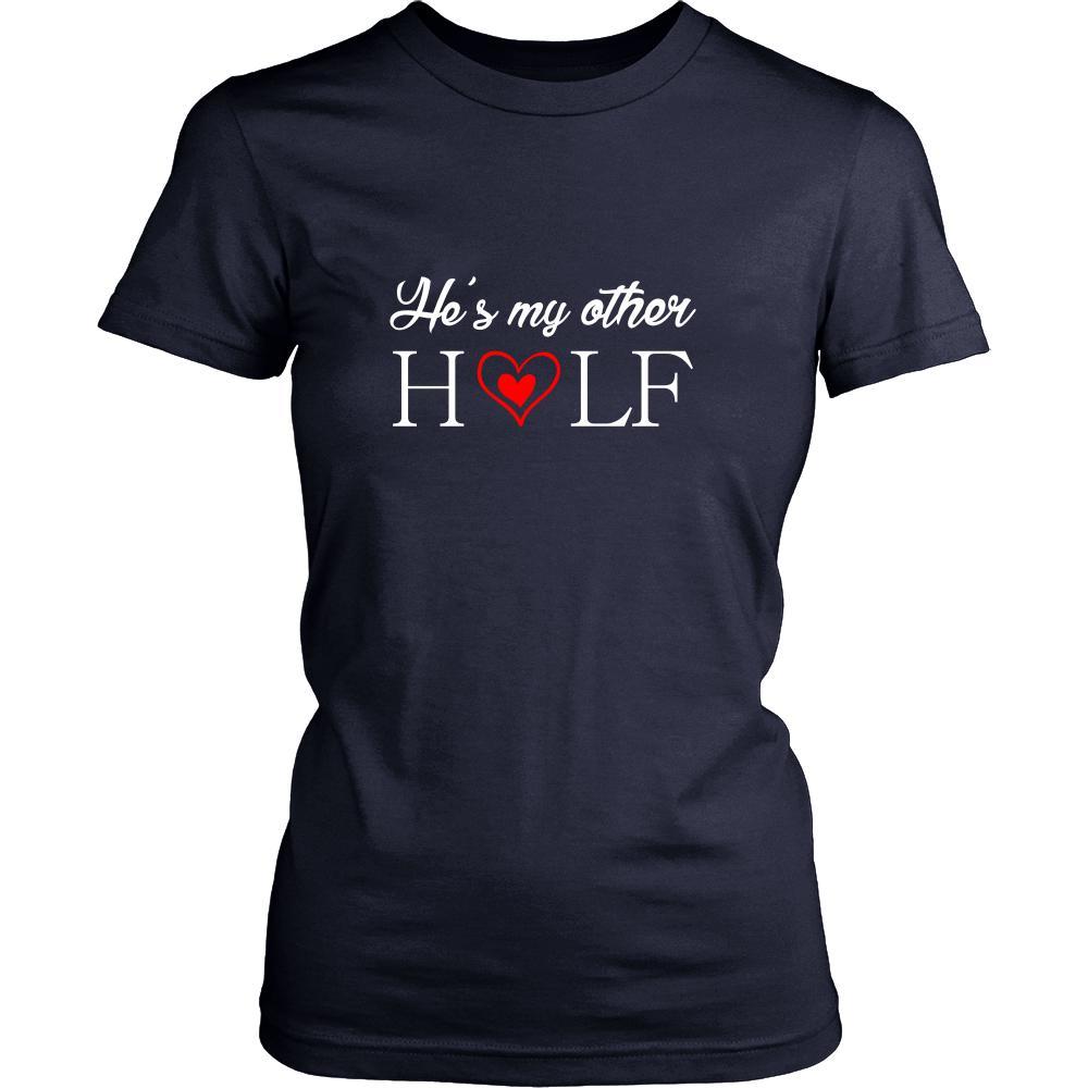 Valentine's Day T Shirt - He's my other half-T-shirt-Teelime | shirts-hoodies-mugs