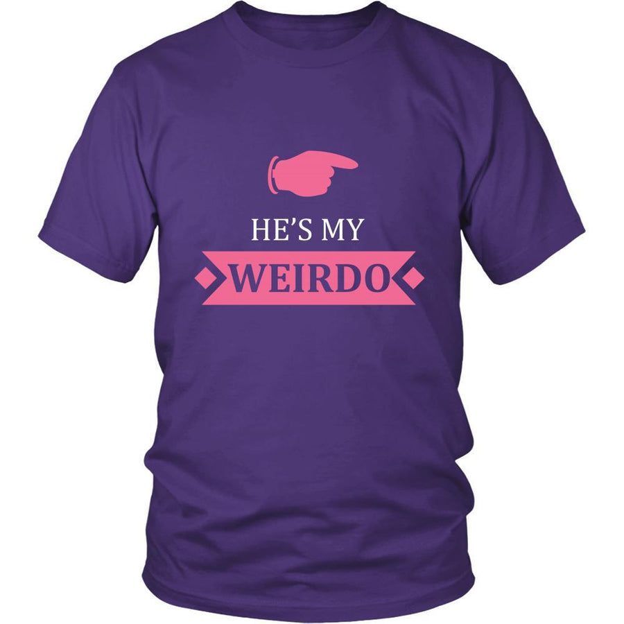 Valentine's Day T Shirt - He's my Weirdo-T-shirt-Teelime | shirts-hoodies-mugs