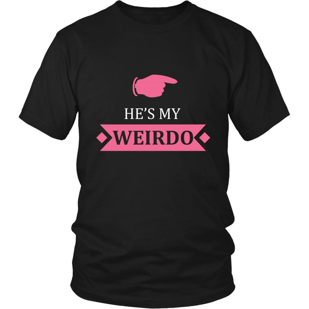 Valentine's Day T Shirt - He's my Weirdo-T-shirt-Teelime | shirts-hoodies-mugs