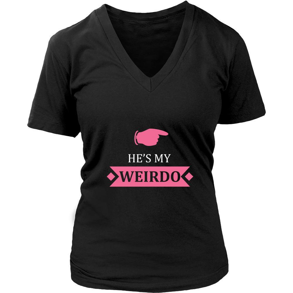 Valentine's Day T Shirt - He's my Weirdo-T-shirt-Teelime | shirts-hoodies-mugs