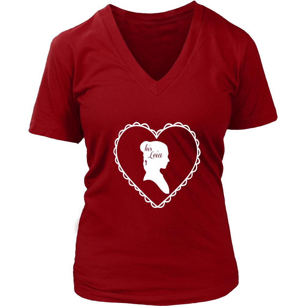 Valentine's Day T Shirt - His Leia-T-shirt-Teelime | shirts-hoodies-mugs