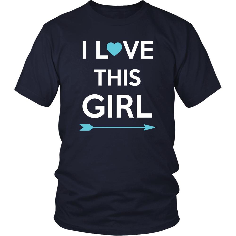 Valentine's Day T Shirt - I love this Girl-T-shirt-Teelime | shirts-hoodies-mugs