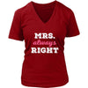 Valentine's Day T Shirt - Mrs always Right-T-shirt-Teelime | shirts-hoodies-mugs