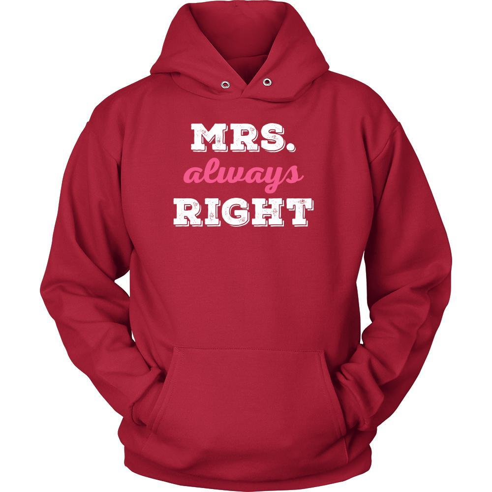 Valentine's Day T Shirt - Mrs always Right-T-shirt-Teelime | shirts-hoodies-mugs