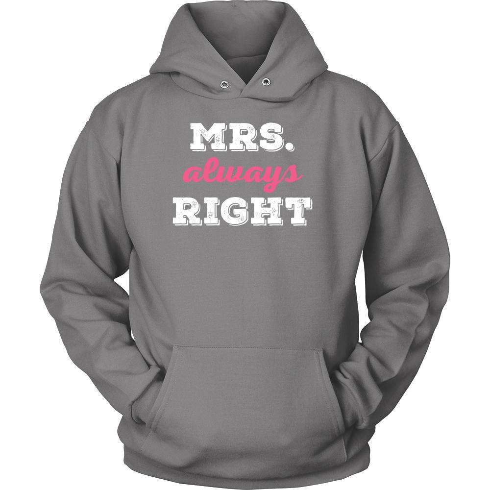 Valentine's Day T Shirt - Mrs always Right-T-shirt-Teelime | shirts-hoodies-mugs