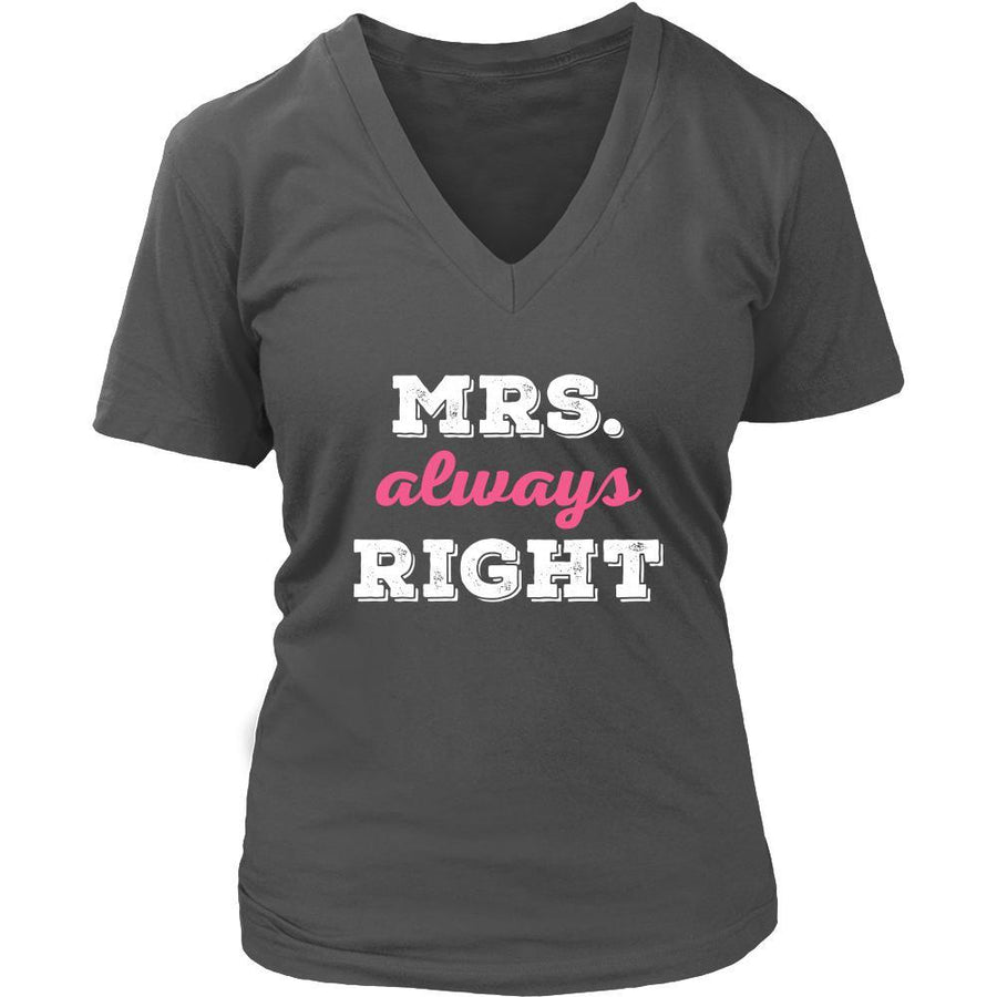 Valentine's Day T Shirt - Mrs always Right-T-shirt-Teelime | shirts-hoodies-mugs