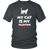 Valentine's Day T Shirt - My cat is my valentine-T-shirt-Teelime | shirts-hoodies-mugs