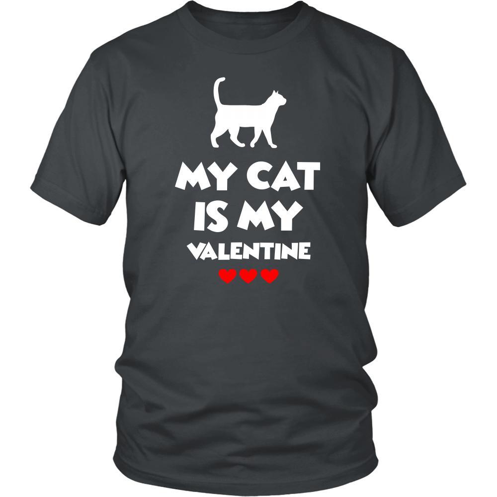Valentine's Day T Shirt - My cat is my valentine-T-shirt-Teelime | shirts-hoodies-mugs