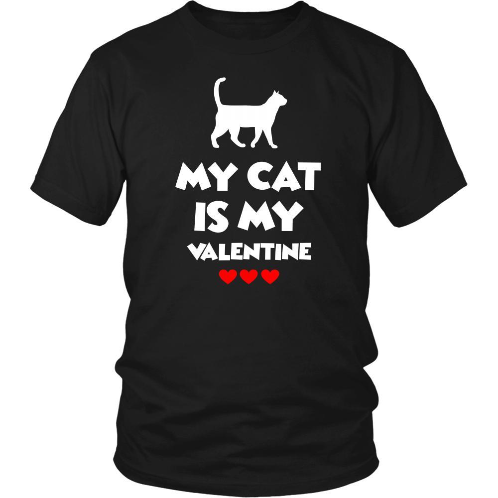 Valentine's Day T Shirt - My cat is my valentine-T-shirt-Teelime | shirts-hoodies-mugs