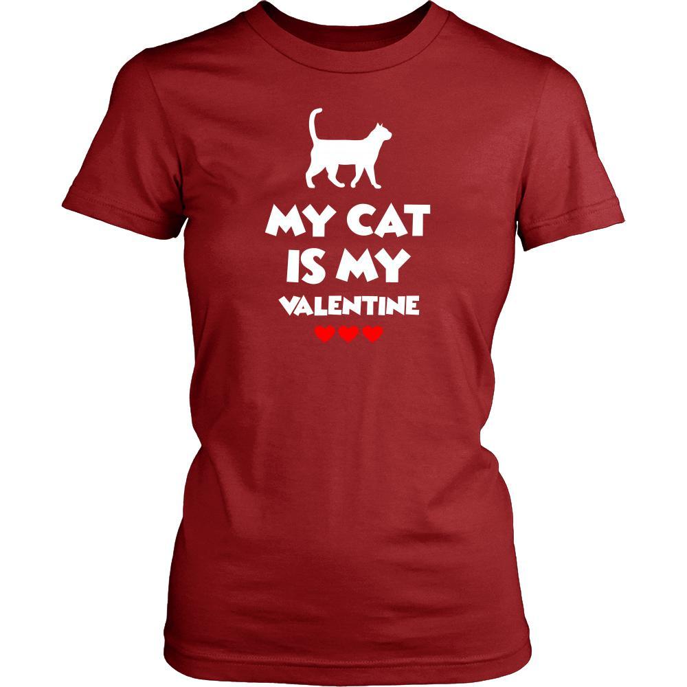 Valentine's Day T Shirt - My cat is my valentine-T-shirt-Teelime | shirts-hoodies-mugs