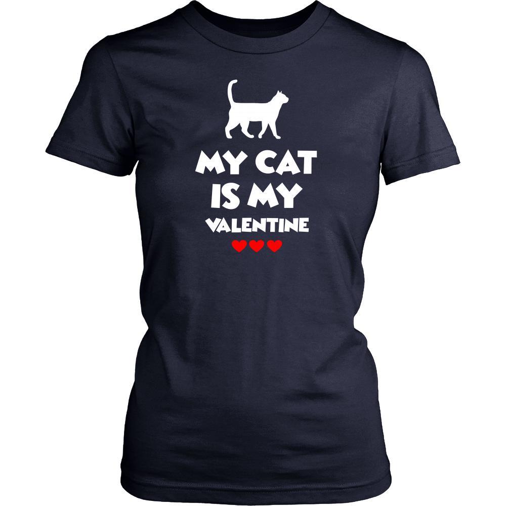 Valentine's Day T Shirt - My cat is my valentine-T-shirt-Teelime | shirts-hoodies-mugs
