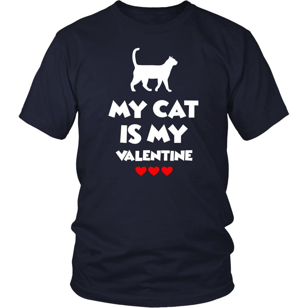 Valentine's Day T Shirt - My cat is my valentine-T-shirt-Teelime | shirts-hoodies-mugs
