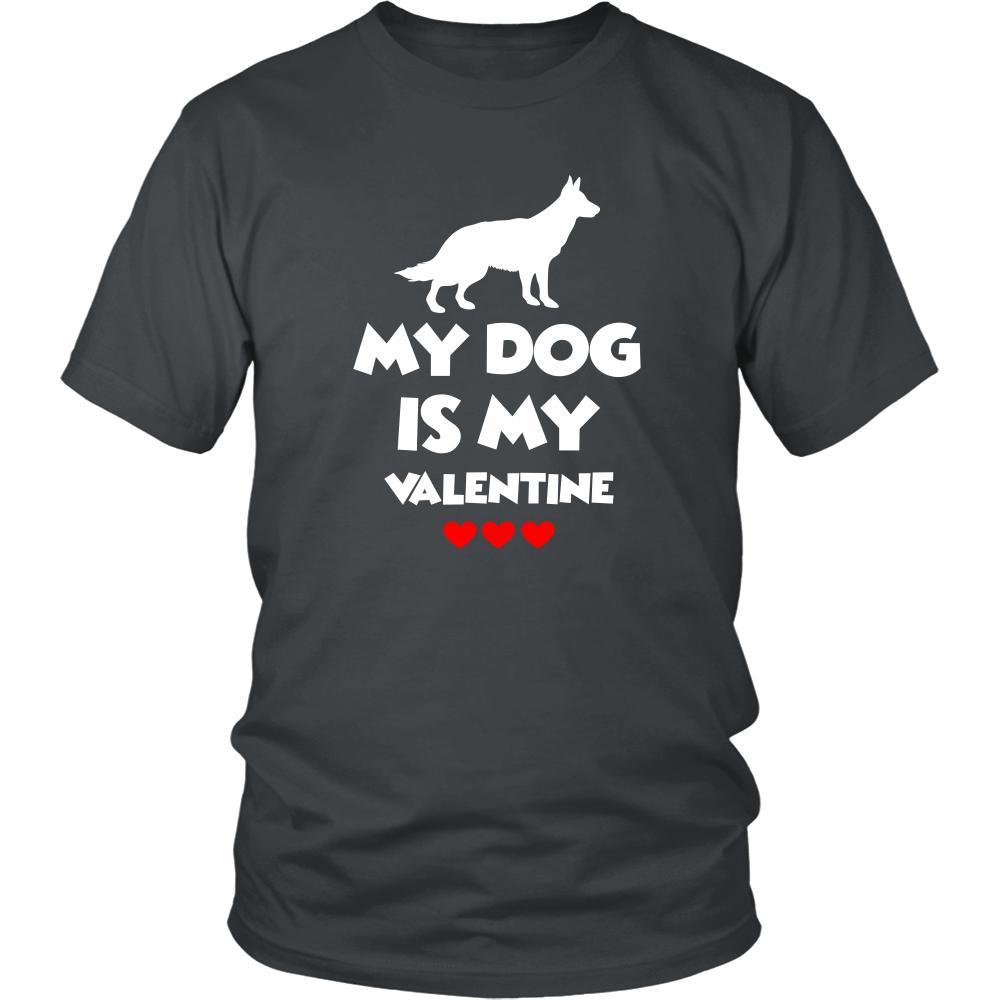 Valentine's Day T Shirt - My dog is my valentine-T-shirt-Teelime | shirts-hoodies-mugs