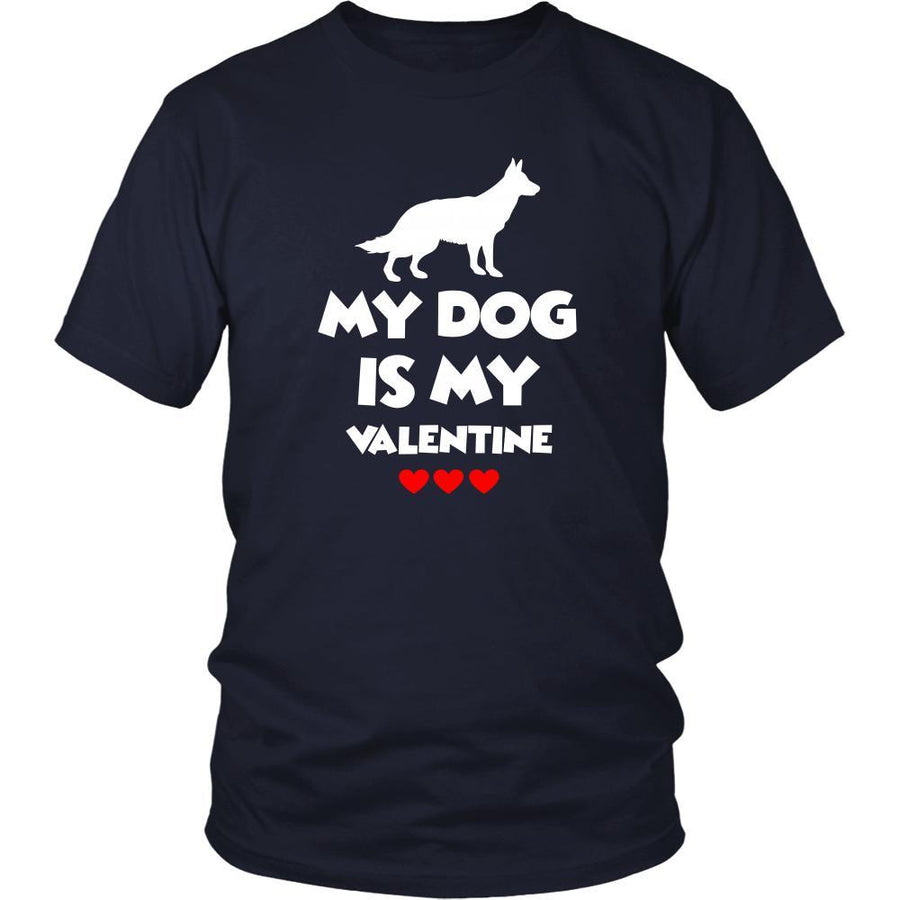 Valentine's Day T Shirt - My dog is my valentine-T-shirt-Teelime | shirts-hoodies-mugs