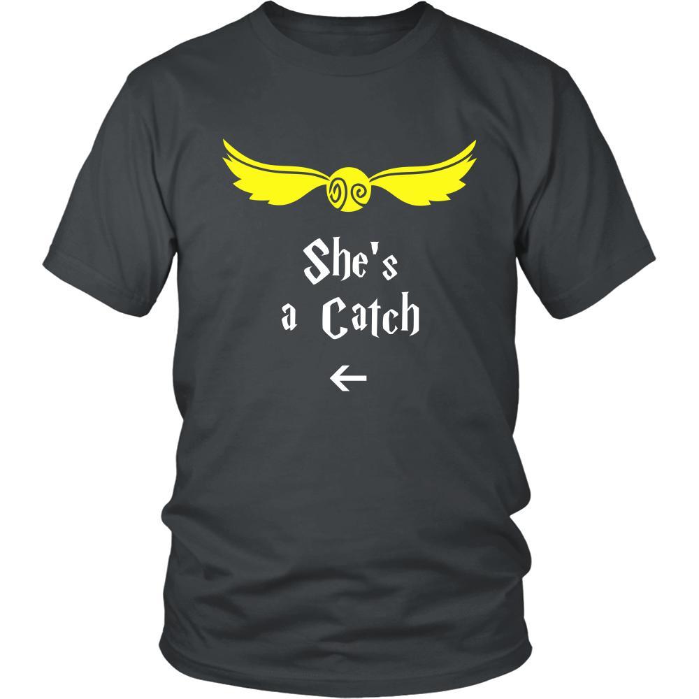 Valentine's Day T Shirt - She's a Catch-T-shirt-Teelime | shirts-hoodies-mugs