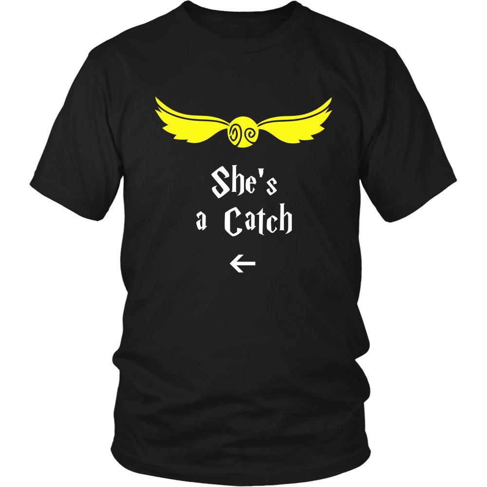 Valentine's Day T Shirt - She's a Catch-T-shirt-Teelime | shirts-hoodies-mugs