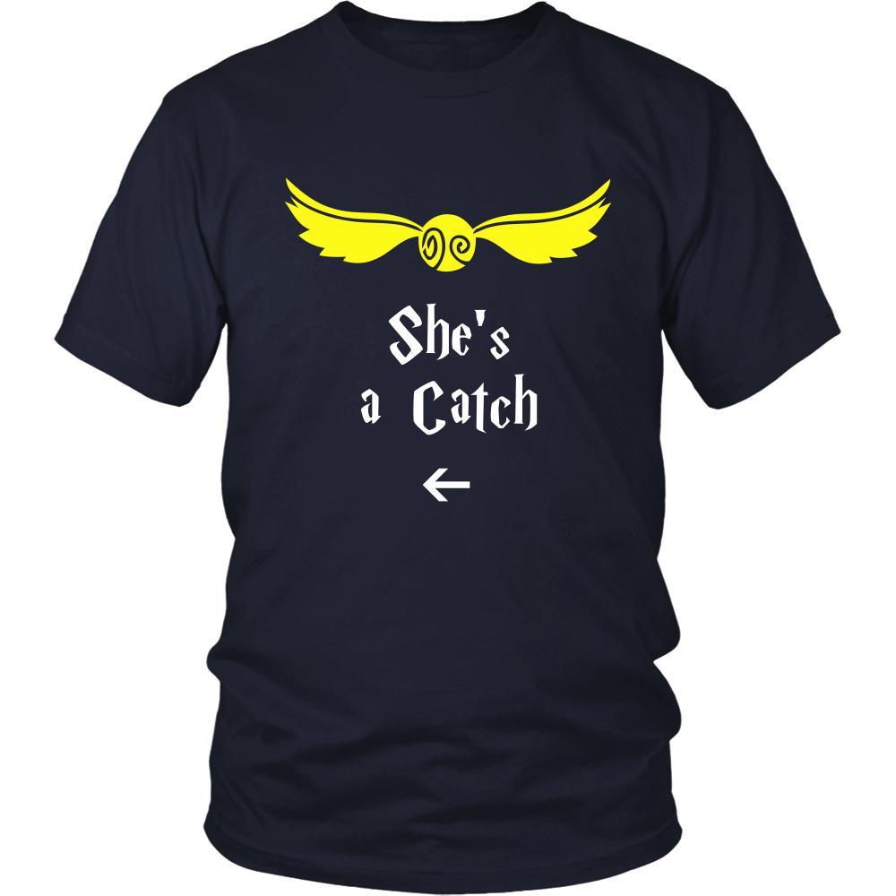 Valentine's Day T Shirt - She's a Catch-T-shirt-Teelime | shirts-hoodies-mugs