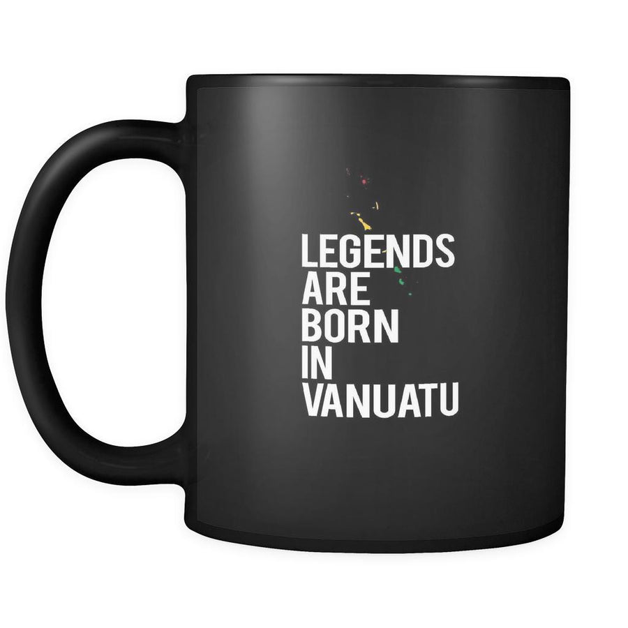 Vanuatu Legends are born in Vanuatu 11oz Black Mug-Drinkware-Teelime | shirts-hoodies-mugs