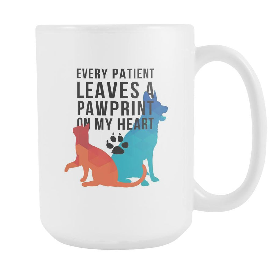 Vet cup - WhiteEvery patient leaves a pawprint-Drinkware-Teelime | shirts-hoodies-mugs